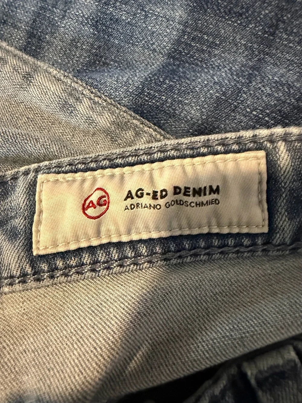 Adriano Goldschmidt AG The Farrah -SZ 29-High Rise Skinny Crop Blue Denim Jeans